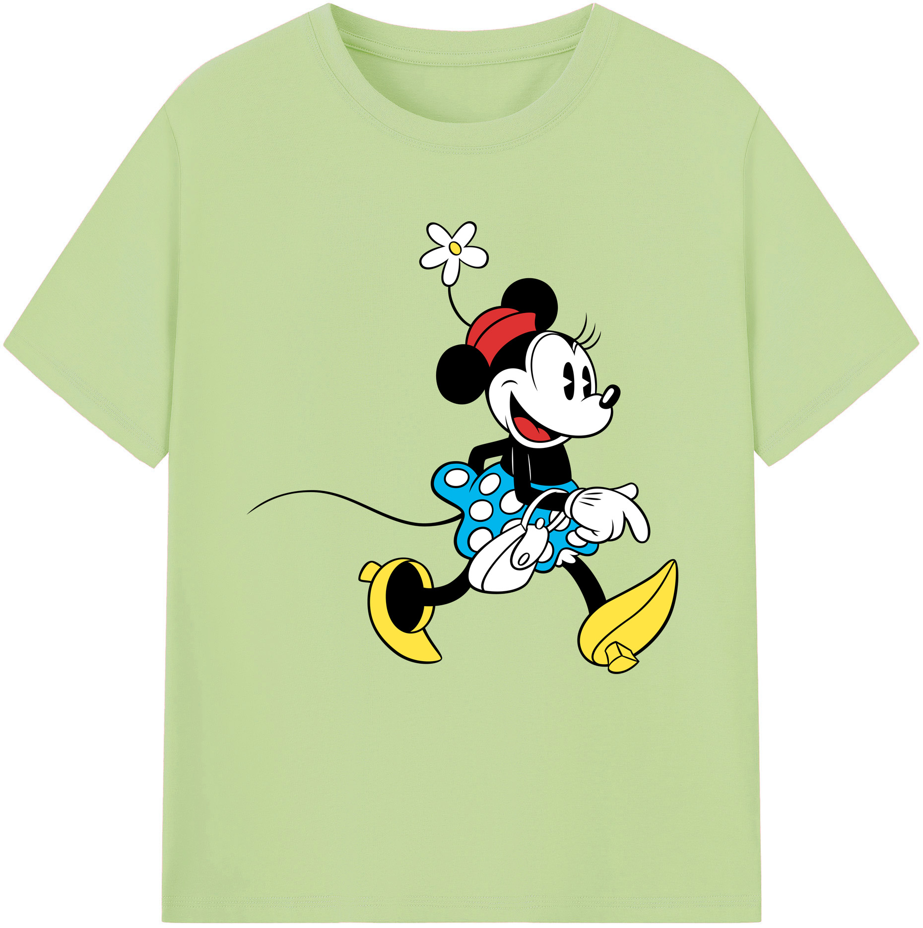 （画像用） ミッキーマウス Mickey Mouse 綿100％半袖Tシャツ（フロントプリント）